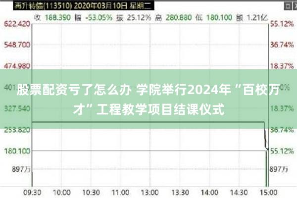 股票配资亏了怎么办 学院举行2024年“百校万才”工程教学项目结课仪式