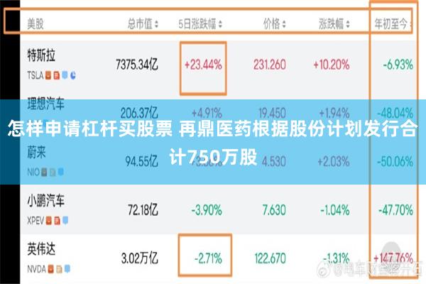 怎样申请杠杆买股票 再鼎医药根据股份计划发行合计750万股