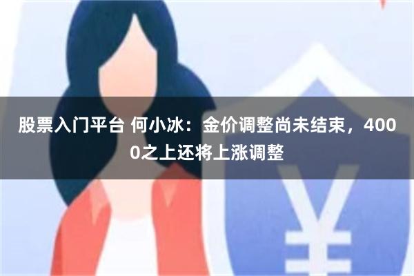 股票入门平台 何小冰:金价调整尚未结束,4000之上还将上涨调整