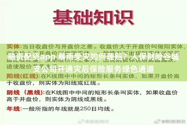 融资配资app 暴雨受灾如何理赔？人保财险谷城支公司开通灾后保险服务绿色通道