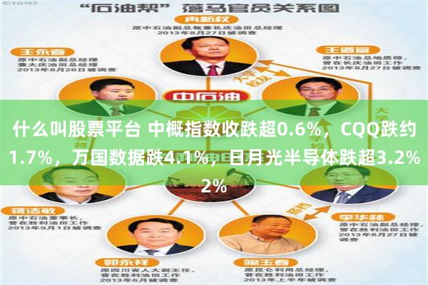 什么叫股票平台 中概指数收跌超0.6%，CQQ跌约1.7%，万国数据跌4.1%，日月光半导体跌超3.2%