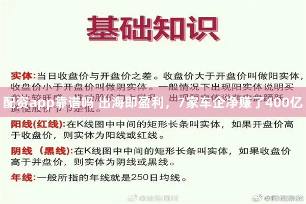 配资app靠谱吗 出海即盈利，7家车企净赚了400亿