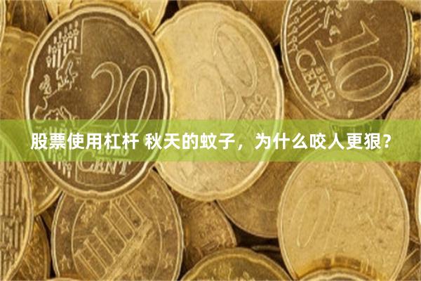 股票使用杠杆 秋天的蚊子，为什么咬人更狠？