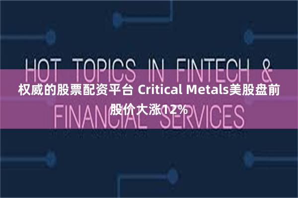权威的股票配资平台 Critical Metals美股盘前股价大涨12%